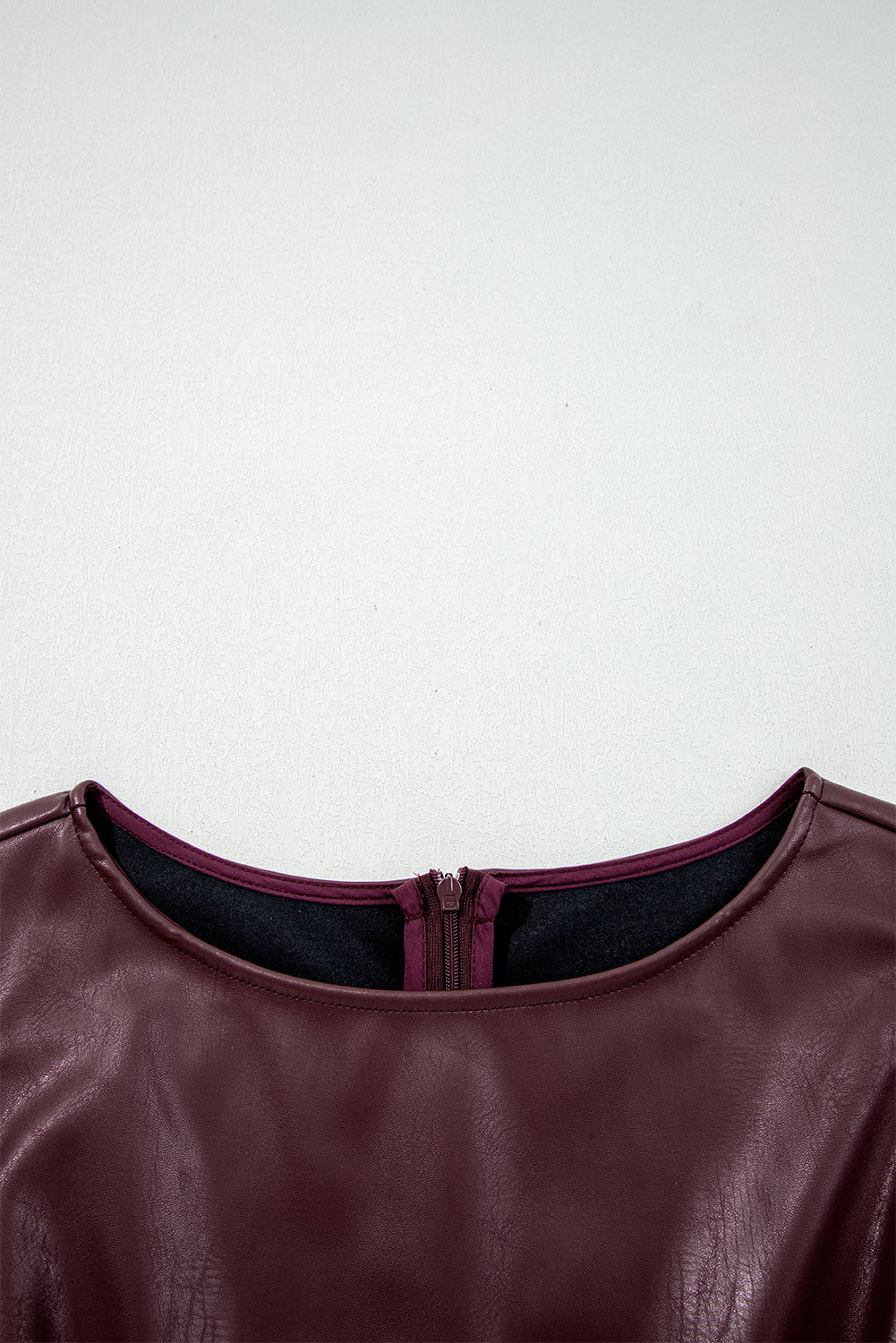 Mini Dress Donna Zenzero in Ecopelle Senza Maniche Collo Tondo