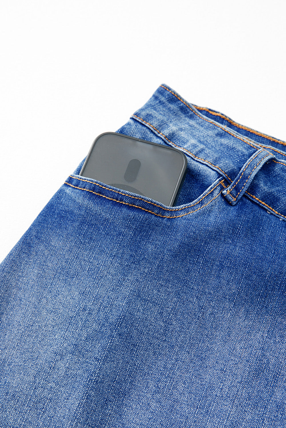 Mini Gonna Donna Denim Blu con Vita Incrociata Avvolgente