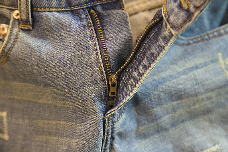 Jeans Uomo Slim Fit 9/10 Strappati Sundipy