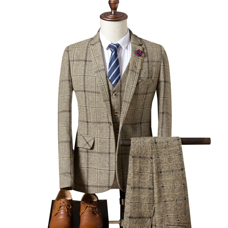 Completo Uomo Slim Fit a Quadri - Stile Casual Elegante