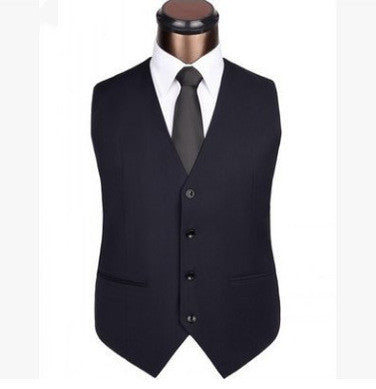 Gilet da Sposo Uomo Slim Fit Stile Coreano