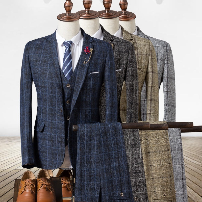 Completo Uomo Slim Fit a Quadri - Stile Casual Elegante