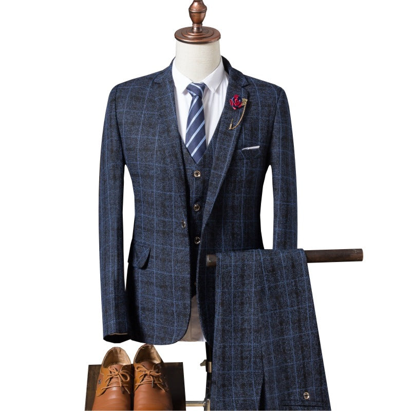 Completo Uomo Slim Fit a Quadri - Stile Casual Elegante