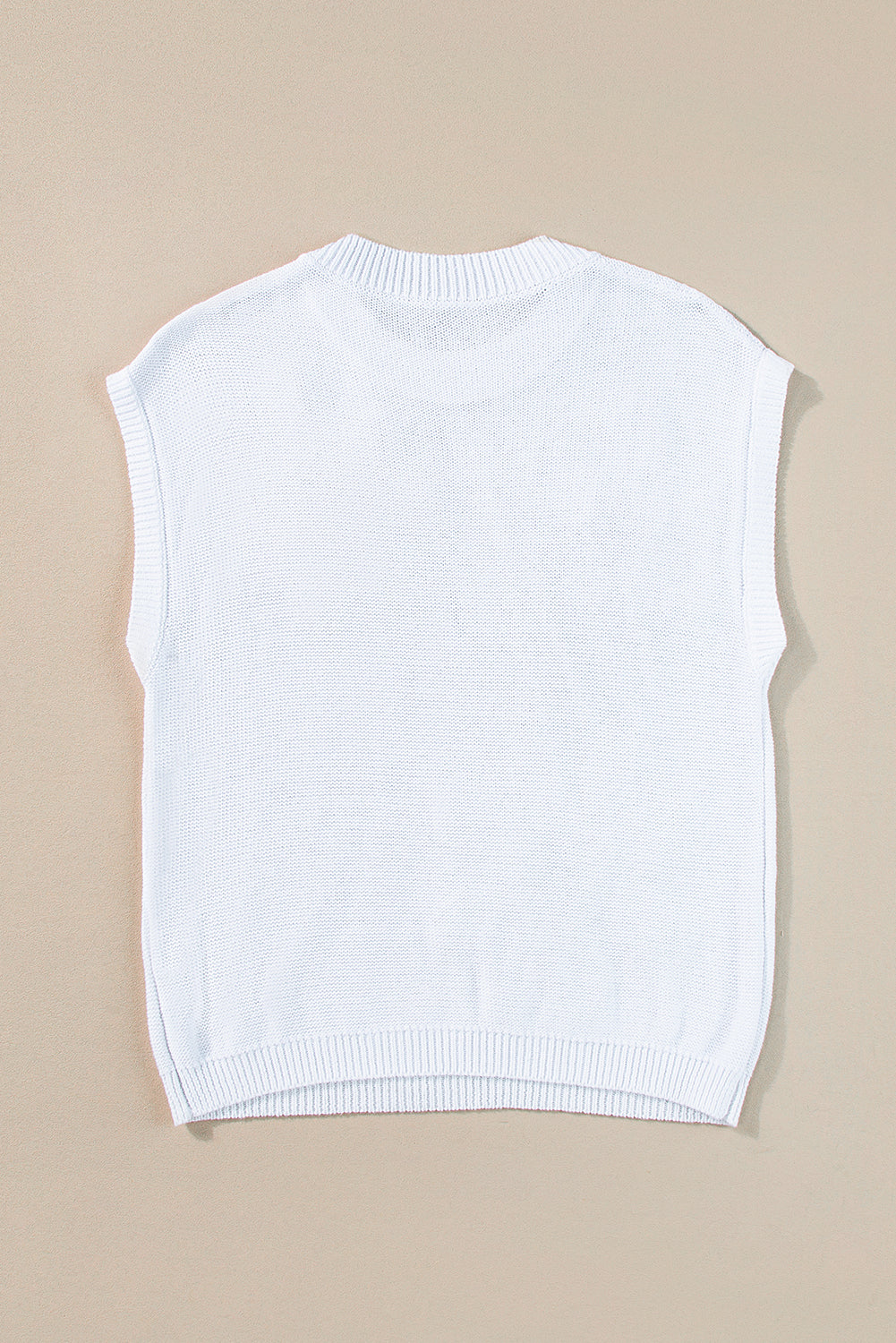 T-Shirt Donna con Patch Floreale a Maglia Girocollo Bianca