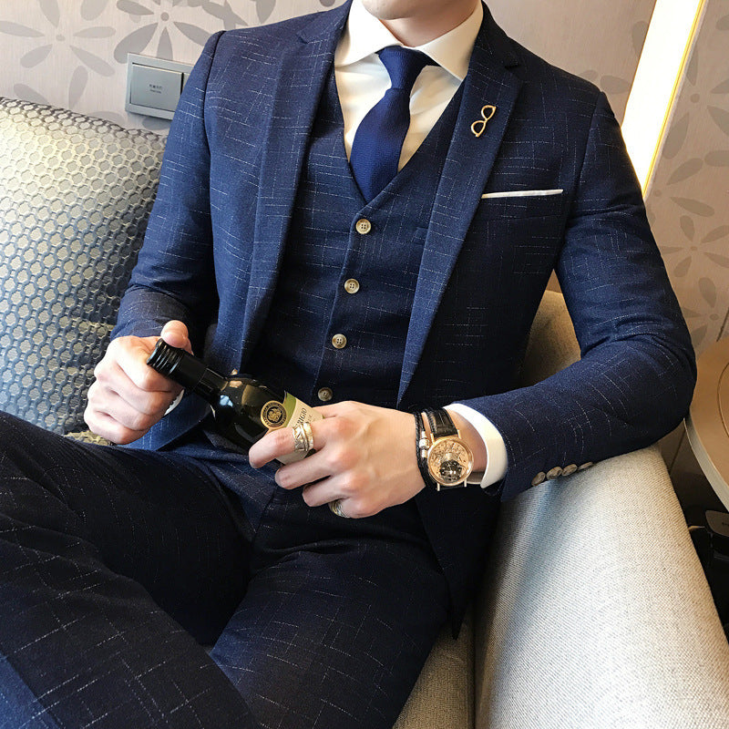 Completo da Sposo Uomo Slim Fit Stile Coreano