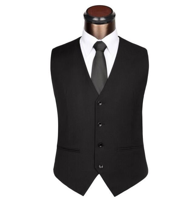 Gilet da Sposo Uomo Slim Fit Stile Coreano