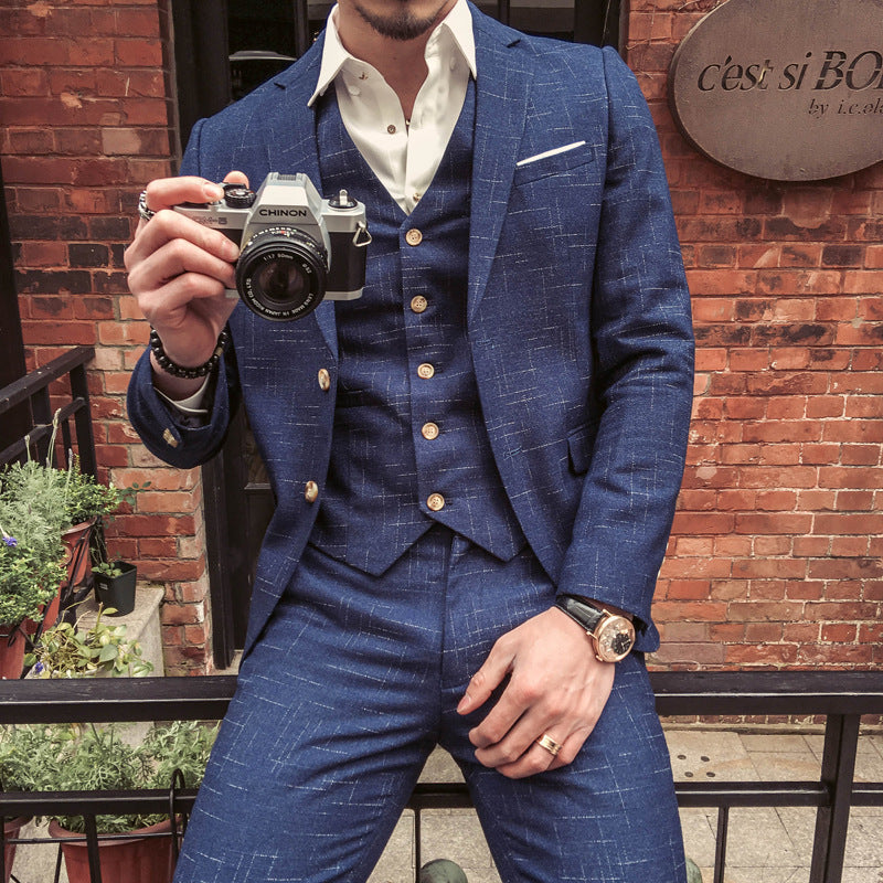 Completo da Sposo Uomo Slim Fit Stile Coreano