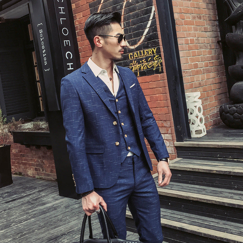 Completo da Sposo Uomo Slim Fit Stile Coreano