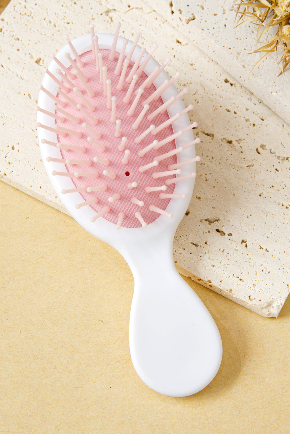 Pettine Massaggiante per Cuoio Capelluto Bianco con Fiocco