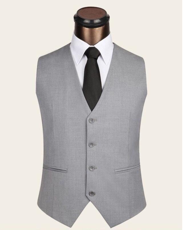 Gilet da Sposo Uomo Slim Fit Stile Coreano