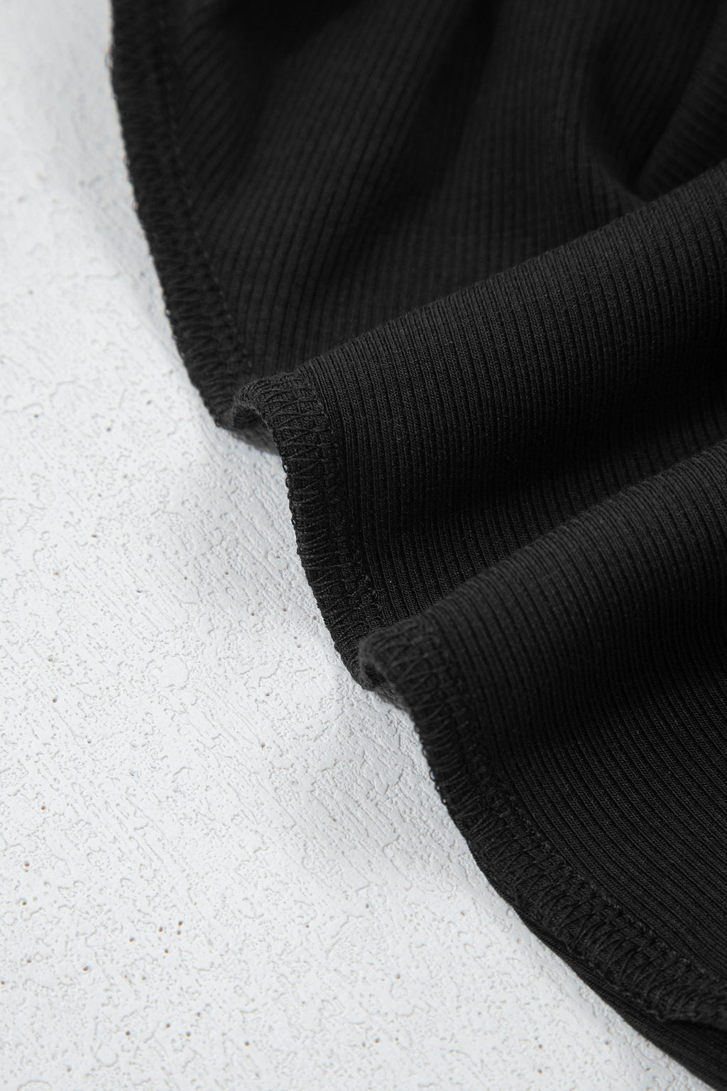 Set 2 Pezzi Donna Nero: Felpa Oversize con Spacco e Leggings a Costine