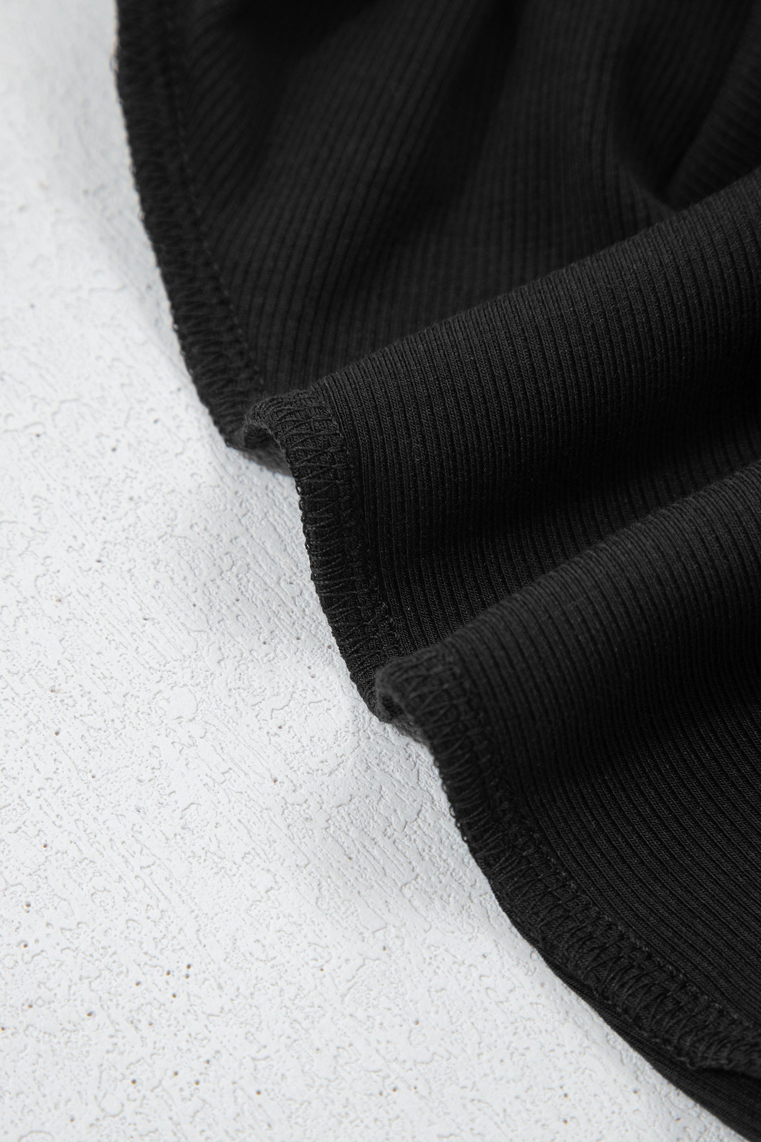 Set 2 Pezzi Donna Nero: Felpa Oversize con Spacco e Leggings a Costine