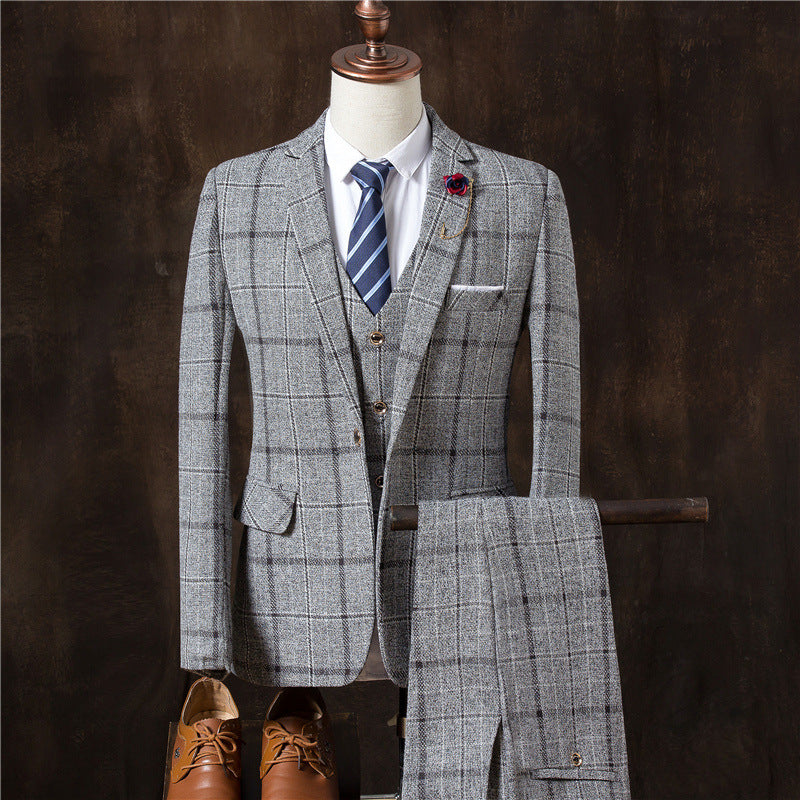 Completo Uomo Slim Fit a Quadri - Stile Casual Elegante