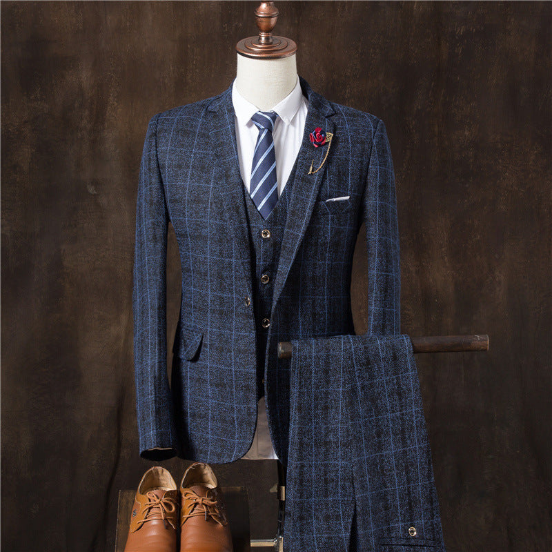 Completo Uomo Slim Fit a Quadri - Stile Casual Elegante