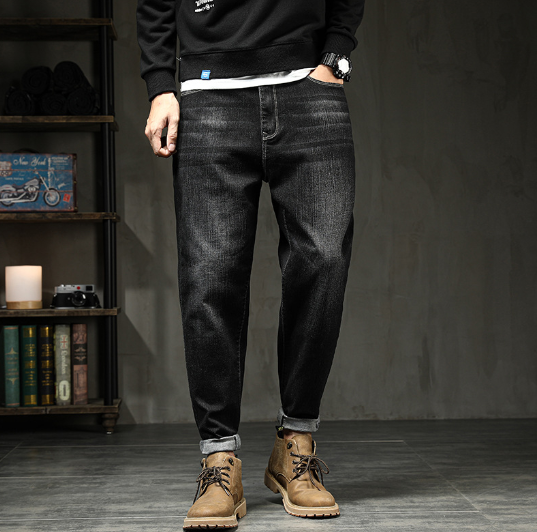 Jeans Uomo Harem Comodi in Denim Elasticizzato