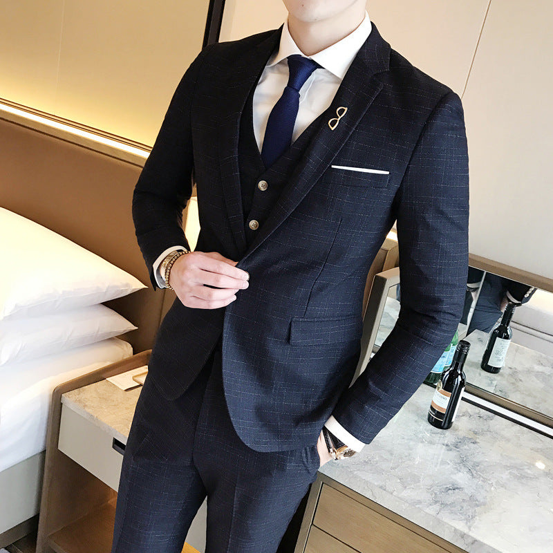Completo da Sposo Uomo Slim Fit Stile Coreano