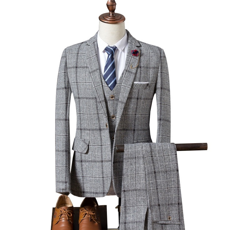 Completo Uomo Slim Fit a Quadri - Stile Casual Elegante