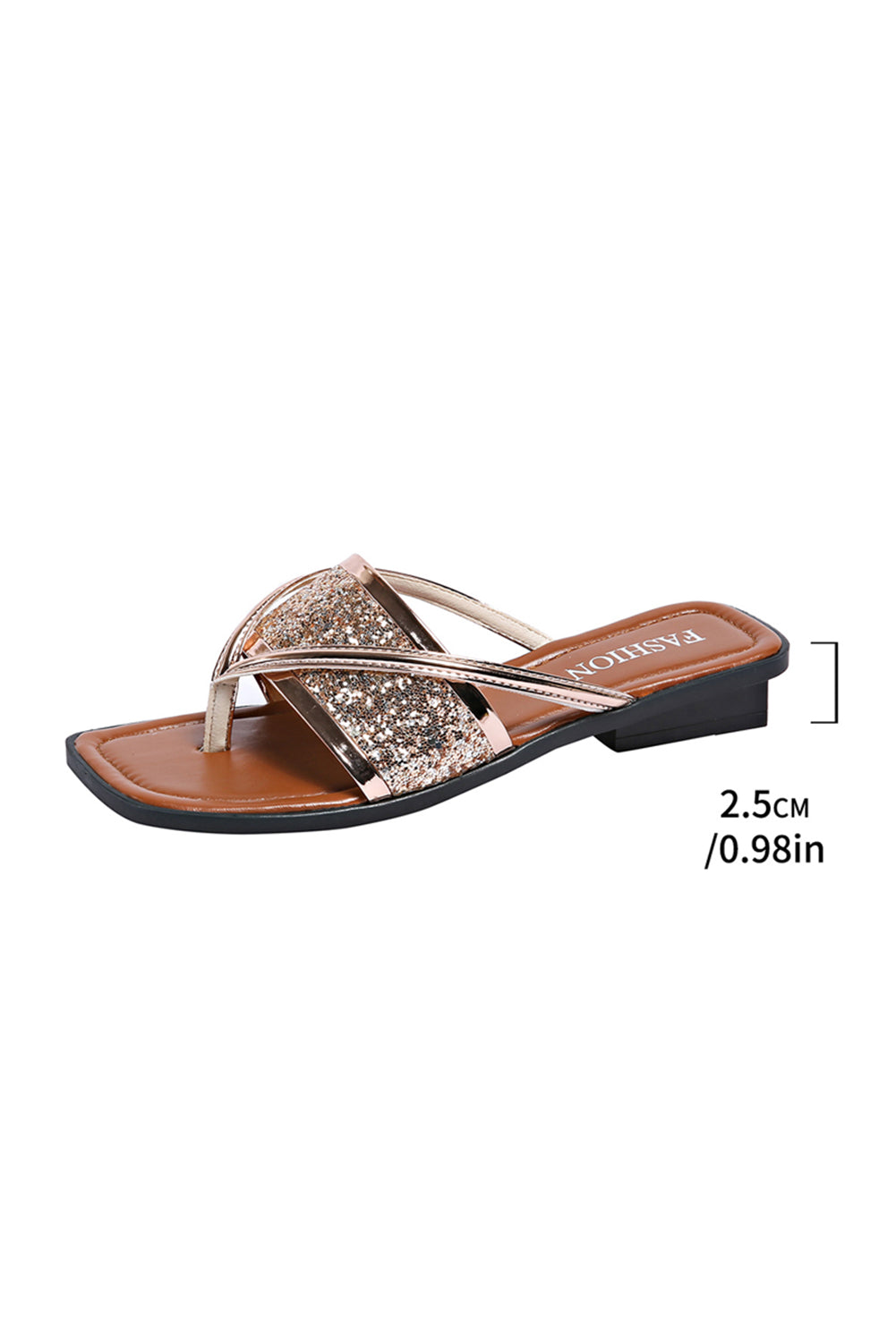Ciabatte Donna Oro Glitter con Infradito