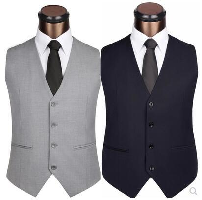 Gilet da Sposo Uomo Slim Fit Stile Coreano