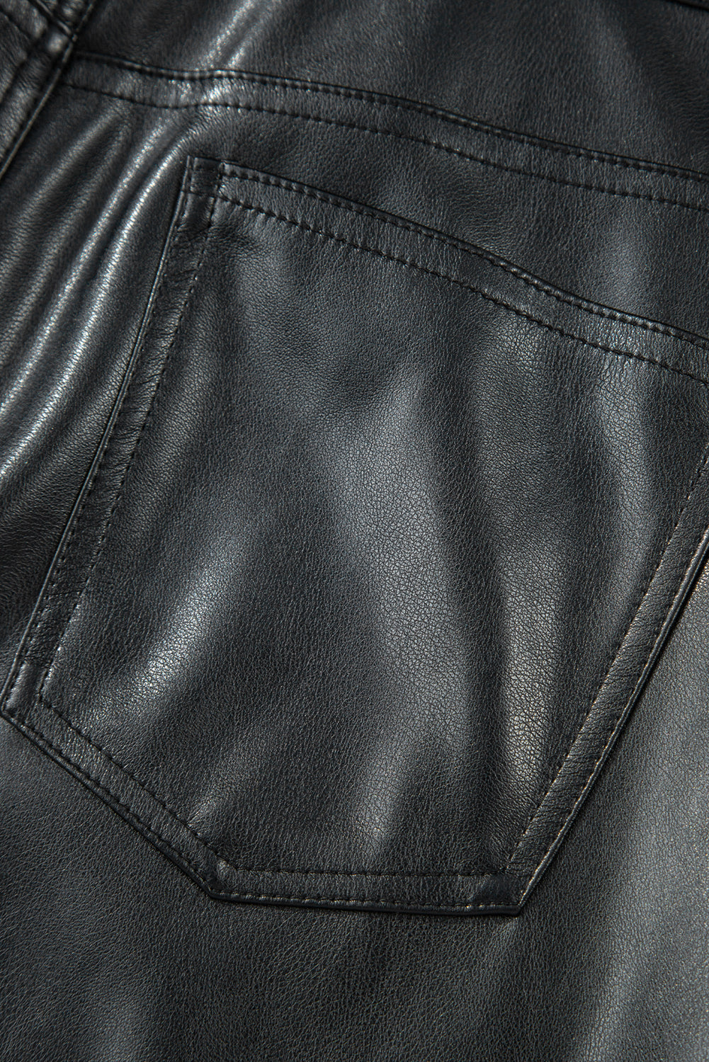 Gonna Maxi Donna Nera in Ecopelle con Spacco Laterale