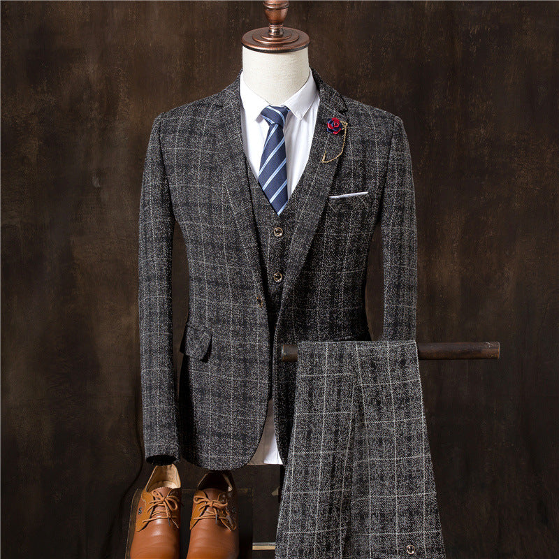 Completo Uomo Slim Fit a Quadri - Stile Casual Elegante