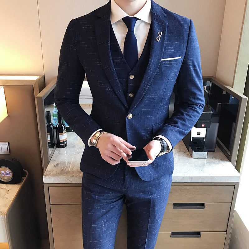 Completo da Sposo Uomo Slim Fit Stile Coreano