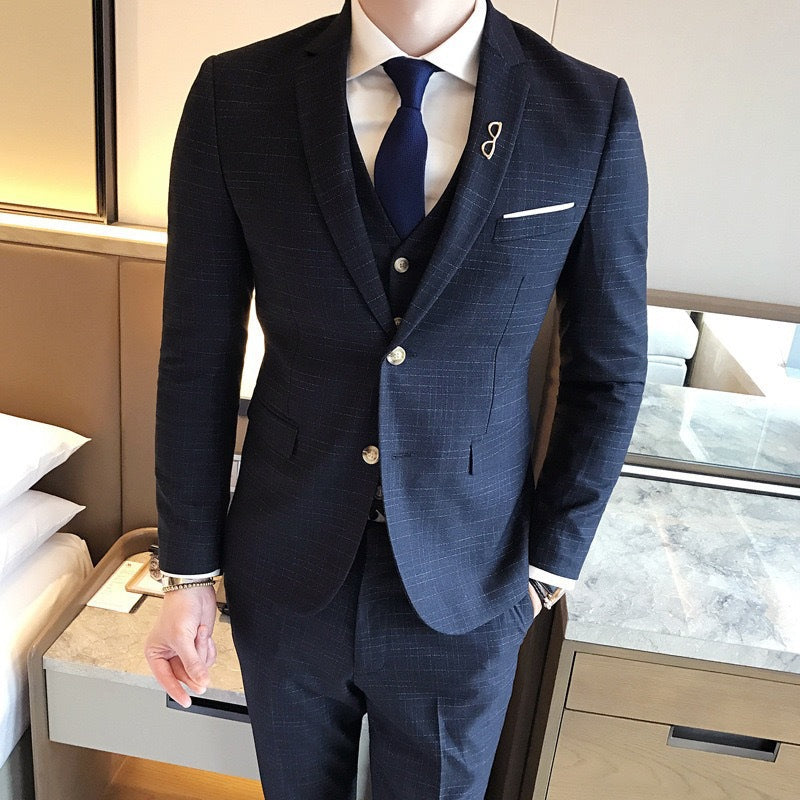 Completo da Sposo Uomo Slim Fit Stile Coreano