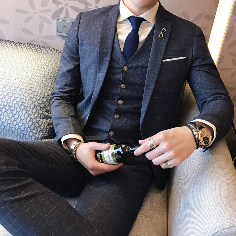 Completo da Sposo Uomo Slim Fit Stile Coreano