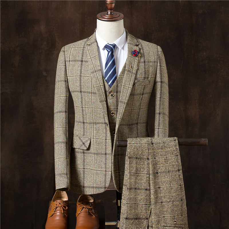 Completo Uomo Slim Fit a Quadri - Stile Casual Elegante